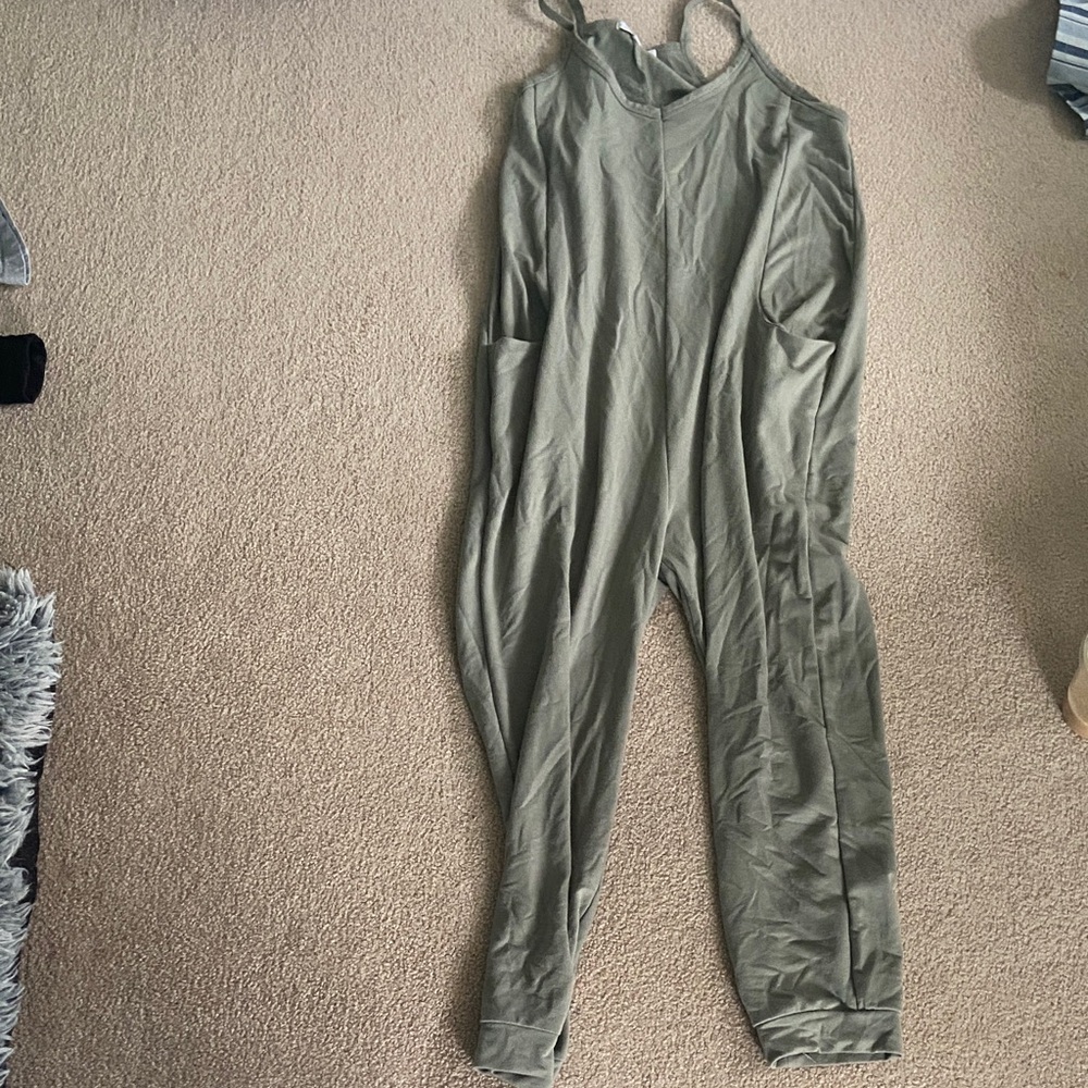 Sincerely Jules Khaki Green Jumpsuit